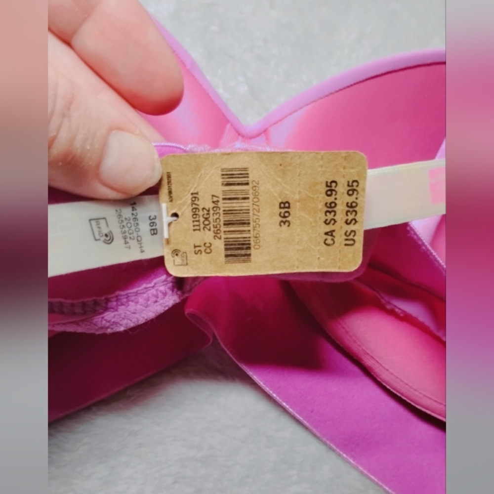 PINK Victoria's Secret Love Pink Bra - Bubblegum Pink - Picture 8 of 9
